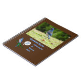 Florida Scrub Jay Bird Club Monogram Foto Notitieboek (Linkerzijde)