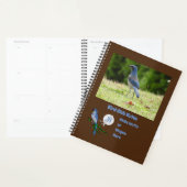 Florida Scrub Jay Bird Club Monogram Foto Planner (Display)