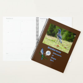 Florida Scrub Jay Bird Club Monogram Foto Planner