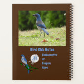 Florida Scrub Jay Bird Club Monogram Foto Planner (Achterkant)