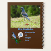 Florida Scrub Jay Bird Club Monogram Foto Planner (Achterkant)