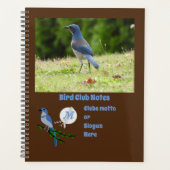 Florida Scrub Jay Bird Club Monogram Foto Planner (Voorkant)
