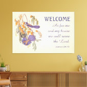 Florida Scrub Jay Birds en Verse Doormat Canvas Afdruk (Insitu (Woonkamer))
