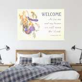Florida Scrub Jay Birds en Verse Doormat Canvas Afdruk (Insitu (Slaapkamer))