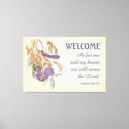 Florida Scrub Jay Birds en Verse Doormat Canvas Afdruk (Voorkant)