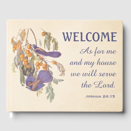 Florida Scrub Jay Birds en Verse Doormat Gastenboek (Voorkant)