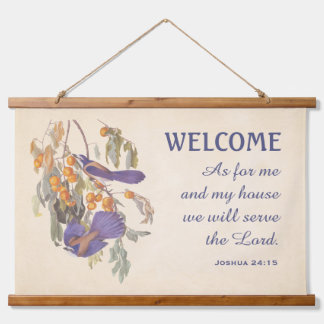 Florida Scrub Jay Birds en Verse Doormat Hangend Wandkleed