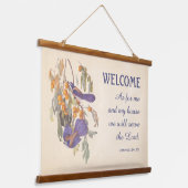 Florida Scrub Jay Birds en Verse Doormat Hangend Wandkleed (Gebogen)