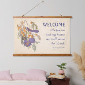 Florida Scrub Jay Birds en Verse Doormat Hangend Wandkleed (Slaapkamer)