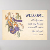 Florida Scrub Jay Birds en Verse Doormat Poster (Voorkant)