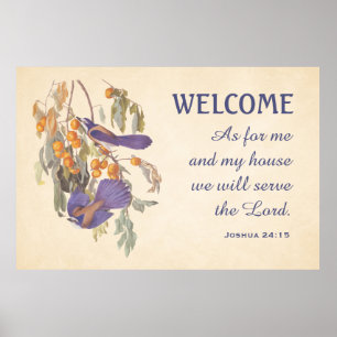 Florida Scrub Jay Birds en Verse Doormat Poster