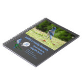 Florida Scrub Jay Family Reunion Monogram Foto Notitieboek (Linkerzijde)