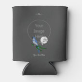 Florida Scrub Jay Monogram Crest Blikjeskoeler (Voorkant)