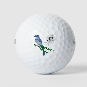 Florida Scrub Jay Monogram Crest Golfballen