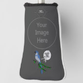 Florida Scrub Jay Monogram Crest Golfheadcover (Draai 90)