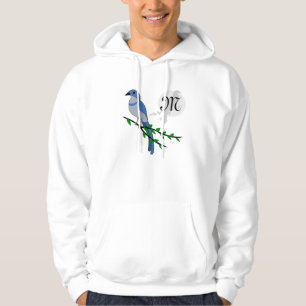 Florida Scrub Jay Monogram Crest Hoodie