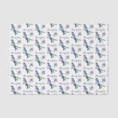 Florida Scrub Jay Monogram Crest Tissuepapier (Voorkant)
