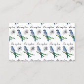 Florida Scrub Jay Monogram Crest Visitekaartje (Voorkant)