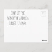 Florida Seagull Sunset Briefkaart (Achterkant)