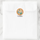 Florida Seal Ronde Sticker (Tas)