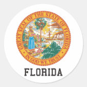 Florida Seal Ronde Sticker (Voorkant)
