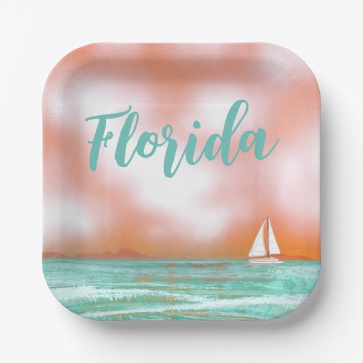 Florida Set Sail Papieren Bordje (Voorkant)