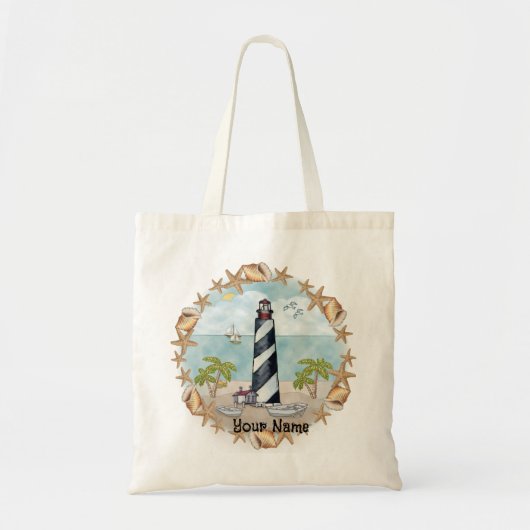 Florida Shells Vuurtoren  Tote Bag (Voorkant)