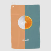 Florida Sinaasappel en golfbal Golfhanddoek (Voorkant)