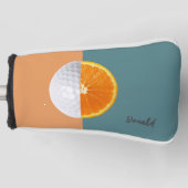 Florida Sinaasappel Golfbal Golf Headcover (Voorkant)