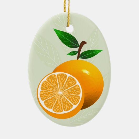 Florida Sinaasappel Keramisch Ornament (Achterkant)