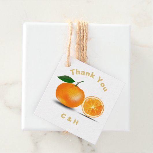 Florida Sinaasappels & Bloesem Persoonlijk Bedankjes Labels (In situ)