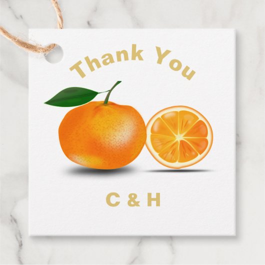 Florida Sinaasappels & Bloesem Persoonlijk Bedankjes Labels (Voorkant)