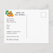 Florida Sinaasappels tegen een aqua Waterverf hek Aankondigingskaart (Achterkant)