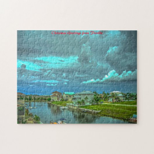 Florida Skyscape.kerstgroeten Legpuzzel (Horizontaal)