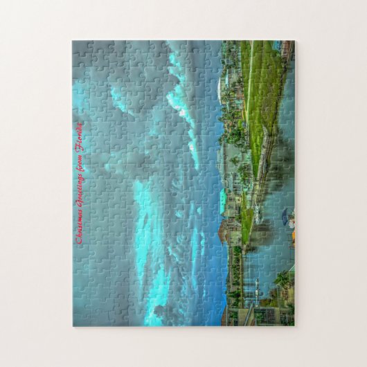 Florida Skyscape.kerstgroeten Legpuzzel (Verticaal)