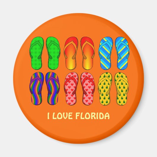 Florida: Slippers Magneet (Voorkant)