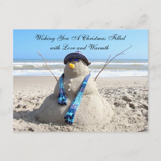 Florida Snow Woman Briefkaart met Kerstmis (Voorkant)