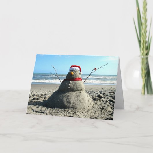 Florida Snowman (3232) - Wenskaart Feestdagen Kaart (Voorkant)
