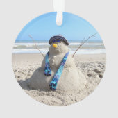 Florida Snowman - Acrylversiering Ornament (achterkant)