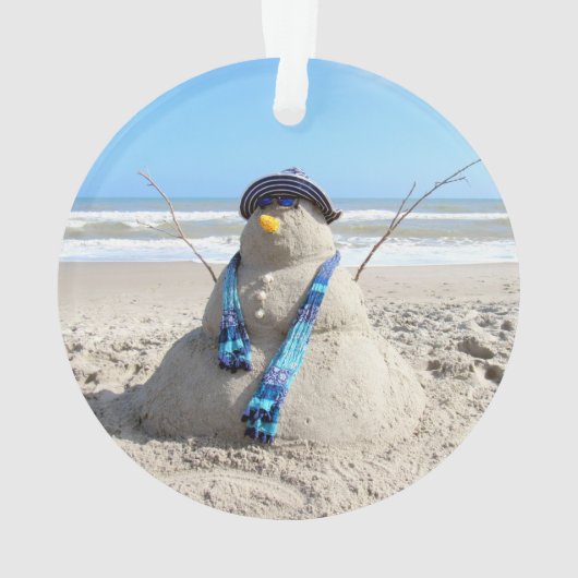 Florida Snowman - Acrylversiering Ornament (achterkant)