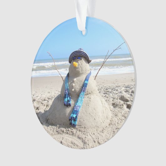 Florida Snowman - Acrylversiering Ornament (voorkant)