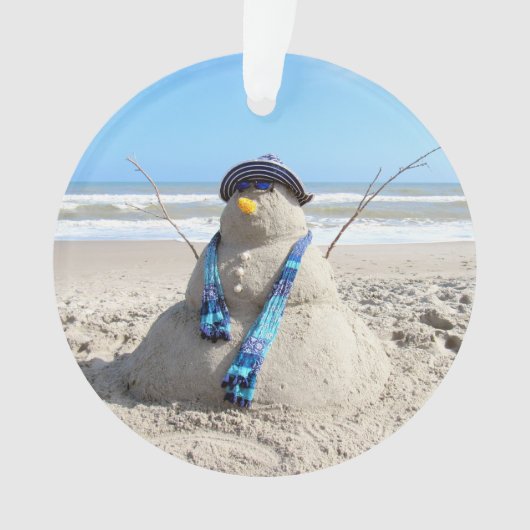 Florida Snowman - Acrylversiering Ornament (voorkant)