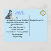 Florida Snowman - Beach - New Address Post Kaart (Achterkant)