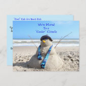 Florida Snowman - Beach - New Address Post Kaart (Voorkant / Achterkant)