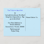 Florida Snowman - Beach - New Address Post Kaart (Achterkant)