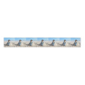 Florida Snowman - Beach Sand Sculpture Ribbon Grosgrain Lint (Voorkant)
