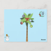 Florida Snowman Christmas Briefkaart (Achterkant)