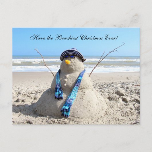 Florida Snowman Christmas Briefkaart (Voorkant)
