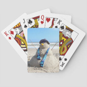 Florida Snowman-kerstkaarten voor kerstkaarten Pokerkaarten