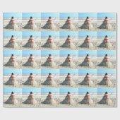 Florida Snowman met Elf Wrapping Paper (3221) Cadeaupapier (Vlak)